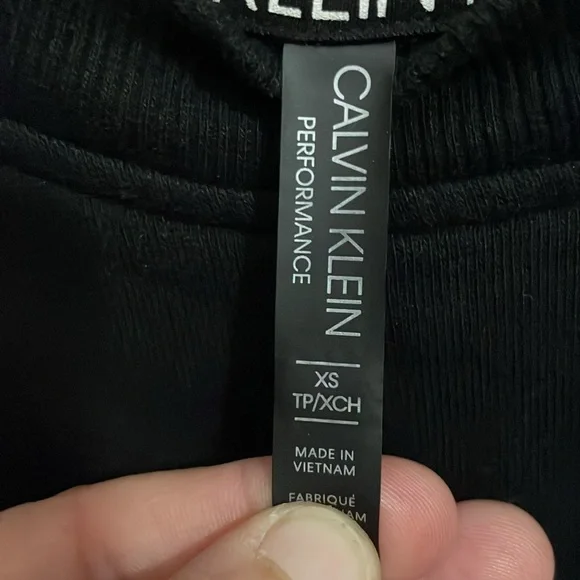 Women's Calvin Klein Performance Outline Logo Tape sweater. Size XS - Picture 4 of 5